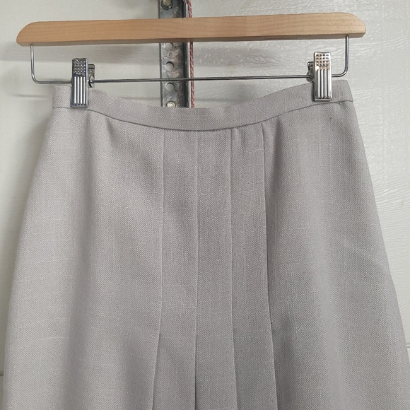 Vintage 70's Pleated Academia Skirt Midi Plaid light Grey USA JH Collectibles - Picture 3 of 10
